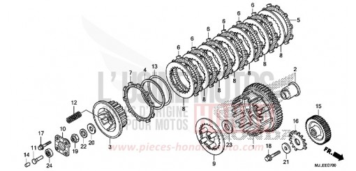 EMBRAYAGE (NC750S/SA) NC750SAE de 2014